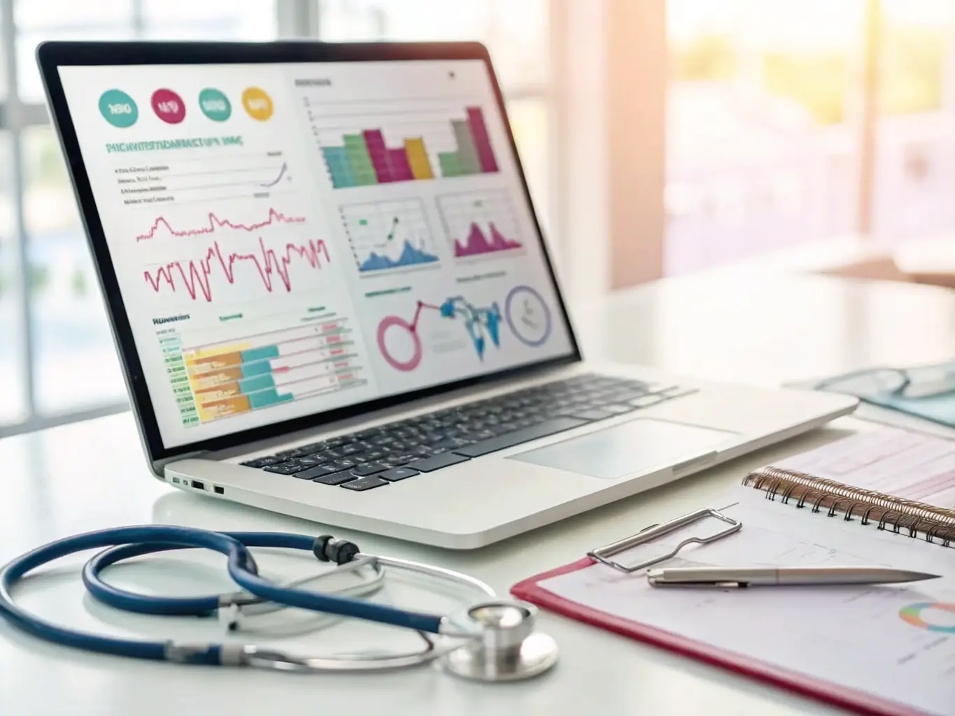 A healthcare professional reviewing a patient's health data on a tablet, emphasizing the dedicated support and personalized care plans available for chronic conditions.