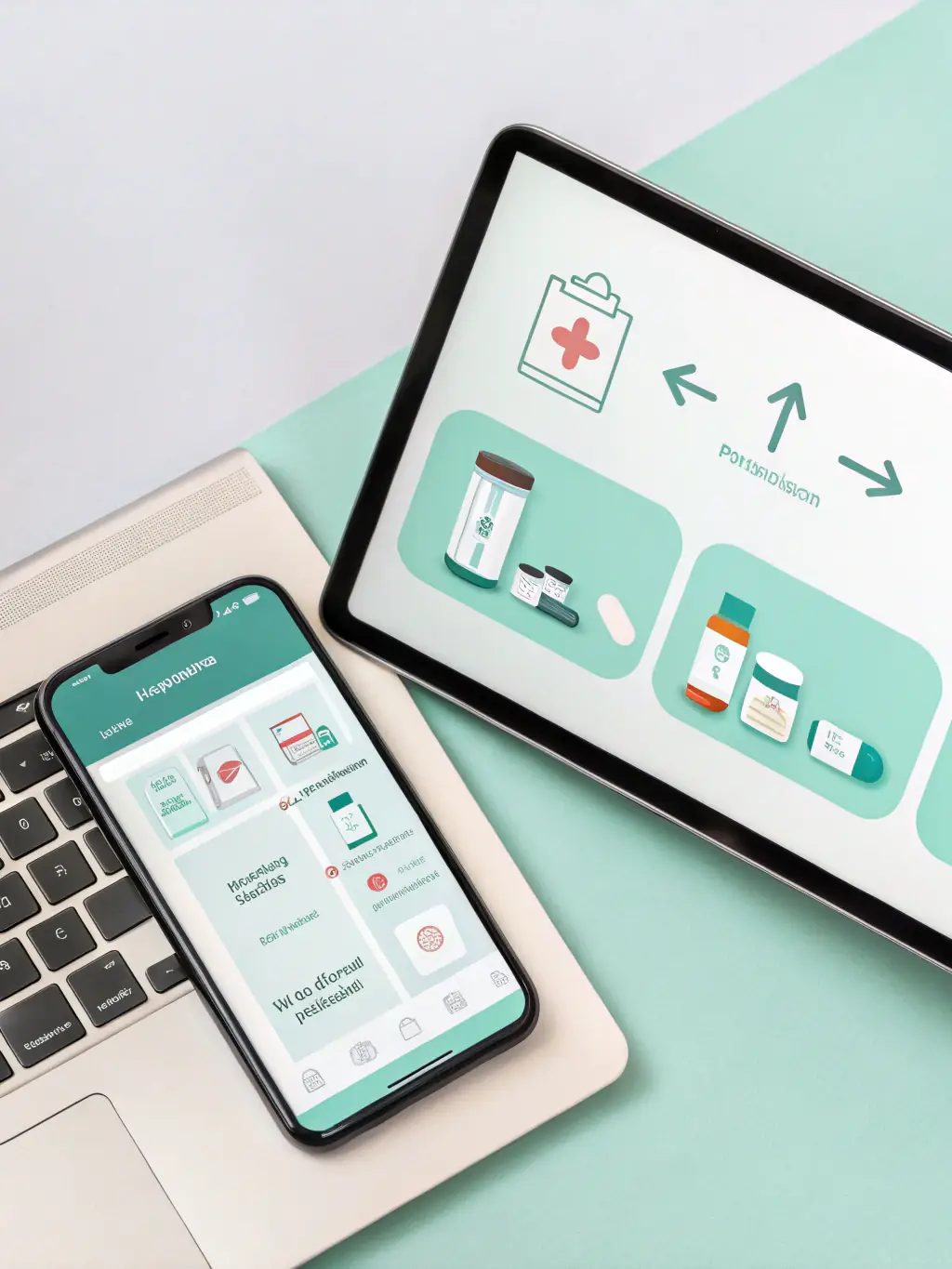 A digital prescription being securely sent to a patient's phone, highlighting the convenience of online prescription services.